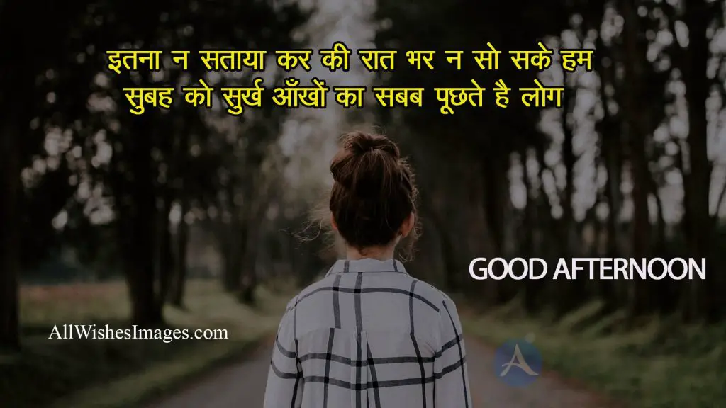 Good Afternoon Hindi Shayari Image