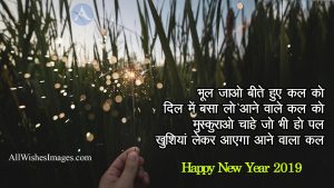 Happy New Year Hindi Greetings With Hindi Font Shayari Img